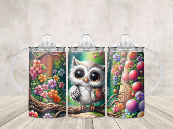 Download Owl 12 Oz Kids Sippy Cup Sublimation PNG - Sublimation png Collection