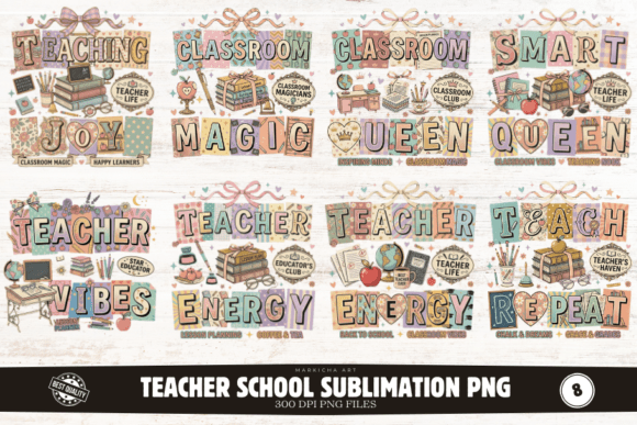Download Teacher School Sublimation Png Bundle - Sublimation png Collection